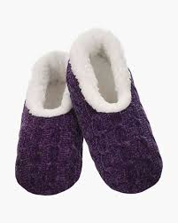Womens Jewel Tone Chenille Snoozies In Purple