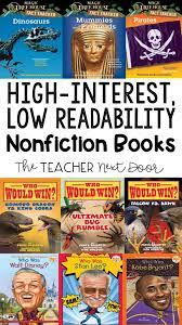 Scuff marks, but no holes or tears. High Interest Low Readability Books For Upper Elementary The Teacher Next Door