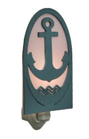 Blue Nautical Anchor Plug In Night Light Walmart Com Walmart Com