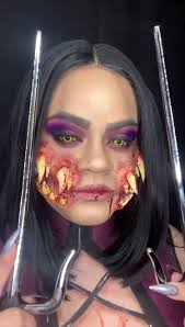 Any Mortal Kombat fans? , Here’s a look I did of one of my favorite  characters named Mileena. , Can anyone recommend blood that doesn’t bead?  Or any tips.