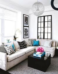 The Decorista Domestic Bliss Office Space Of The Day Black White Bold And Blue Living Room Grey Small Living Room Design Home Decor
