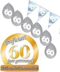 Bol Com 60 Jaar Getrouwd S Jubileum Pakket Feestversiering Feestartikelen Diamanten