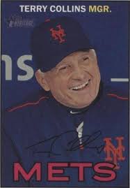 New York Mets TERRY COLLINS Signed 2016 Topps Heritage Card #270