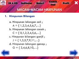 Diketahui m = {a, i, u, e, o} dan n = {a, u, o}, maka n (m ∪ n) adalah. Himpunan Sk Kd Indikator Materi Contoh Soal Profil Oleh Ppt Download