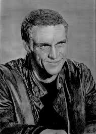 Drawing of a little girl in charcoal and pencils