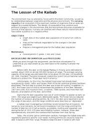 Those lessons were, hunker down in an impregnable fortress and let the enemy beat their heads against it. The Lesson Of The Kaibab Name Period Date Hunting Ecology