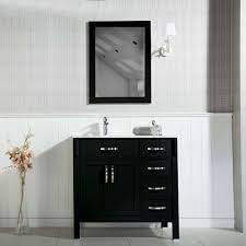 Cabinet doors include smooth euro style hinges for a soft, quiet open and close. Woodbridge 36 Inch Black Bathroom Cabinet