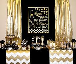 Black And Gold Party Theme Gold And Black Bridal Shower Bridal Shower Ideas Themes Gold Bridal Showers Black Gold Party Bridal Shower Champagne
