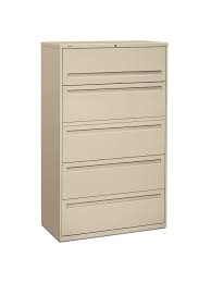 In this article, i have made a list of 25 diy file cabinet projects and plans that will help you to build your very own file cabinet. Hon Brigade 700 42 W Lateral 5 Drawer File Cabinet Metal Putty Office Depot
