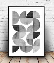 Imprimer Minimaliste Abstraction Geometrique Publicite Scandinave Resume Impression Noir Et Blanc Avec Images Art Abstrait Moderne Affiche Artistique Epoque Geometrique