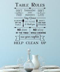 This Table Rules Wall Quotes Decal By Wallquotes Com By Belvedere Designs Is Perfect Zulilyfinds Wall Quotes Decals Wall Quotes Family Rules