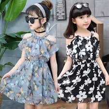 Flower Girl Dress Summer Chiffon Kids Dress Floral Children Clothing Princess Party Dress Girls Dresses Summer Kids Frocks Design Kids Dress