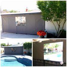 Vertical Drop Awning With Clear Vinyl Window Window Vinyl Retractable Awning Clear Vinyl