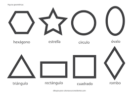 Cuadrado, círculo, óvalo, rectángulo, triángulo. Figuras Geometricas Imprimir Colorear