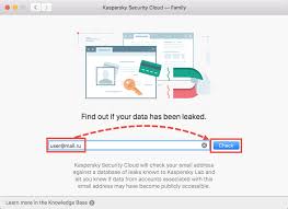 How To Check Your Accounts For Potential Data Leaks Or Theft In Kaspersky Security Cloud 19 For Mac