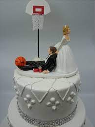 Basketball With Goal Bride And Groom Wedding Cake Topper Funny Etsy Funny Wedding Cake Toppers Funny Wedding Cakes Groom Wedding Cakes
