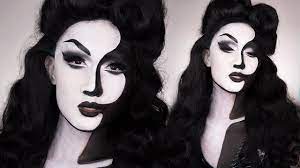 Fall makeup is black, white and chic all over. Black And White Drag Makeup Tutorial Youtube