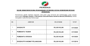 Jika anda sedang mencari kerja kosong 2019 maka anda berada di laman web yang betul. Jawatan Kosong Terkini Perusahaan Otomobil Kedua Sendirian Berhad Perodua Pelbagai Jawatan Baru 2020 Kerja Kosong Kerajaan Swasta