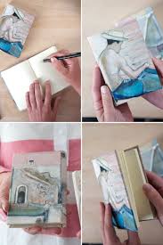 Not pictured (because the tape reflects funny off of the camera lens). Book Cover From A Vintage Painting Diy