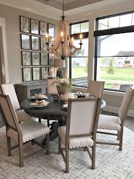 Downing table a super versatile piece, this comes in 48″, or a 60″ round, or 84″ oval that seats up to eight. Wood Chandelier Over Round Table Kitchen Lighting Over Table Round Kitchen Table Gorgeous Houses