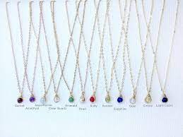 Dainty Gemstone Necklace 14k Gold Filled Rose Gold Filled Etsy Delicate Birthstone Necklace Dainty Gemstone Necklace Birthstone Necklace