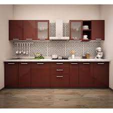 straight modular kitchen, cabinets