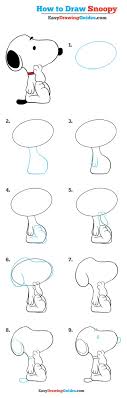 Learn How To Draw An Easy Snoopy From Peanuts Easy Step By Step Drawing Tutorial For Kids And Beginners Drawing Tutorial Easy Snoopy Drawing Drawing Tutorial