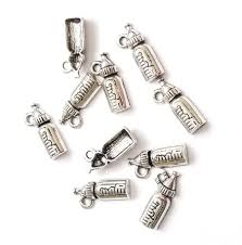 Bottle Charms Silver Bottles Baby Bottle Charms Bottle Pendants Baby Shower Charms Baby Shower Gift 10 Pieces C128 Zardenia 16x6mm Bottle Charms Silver Baby Bottles