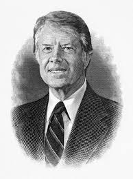 Jimmy Carter (1924- ). /N39Th President Of The United States. Carter  Depicted As The Smiling And Sweater-Clad Occupant Of The Oval Office In  This 1978 Drawing By 10-Year-Old Lorna Glover Of New
