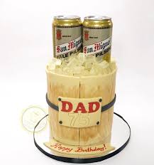 Male's 60th birthday cake 11 sponge cake with decoration. Shezzles Cakes And Pastries Beer Cake For Dad S 75th Birthday