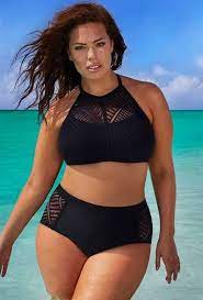 Two Piece Swimsuit For Big Bust High Neck Bikinis Swimsuits For Big Bust Plus Size Bikini