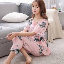 Casual Nightwear Loose Home Wear Summer New 2pcs Shirt Clothes For Women Pajama Set Pajamas Women
