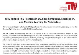 Objective of electrical engineer in cv for scholarship. Tu Berlin Phd Positions Fully Funded In 6g Edge Computing Localization And Machine Learning For Networking 2021 After School Africa