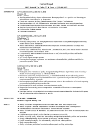 Licensed Practical Nurse Resume Samples Velvet Jobs