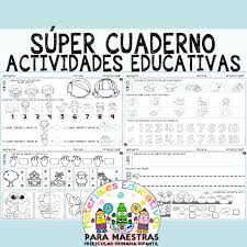 Compartimos estos maravillosos cuadernos interactivos para preescolar y primer grado de primaria al cual agradecemos a raquel malpica por elaborar y compartir con todos nosotros este fabuloso. Super Cuaderno De Actividades Educativas Materiales Educativos Para Maestras