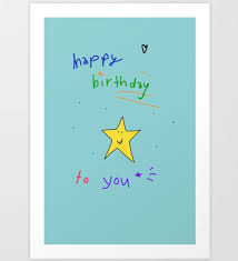 Birthday Star Art Print By Ashleysally00 Society6 Star Art Birthday Star Art Prints