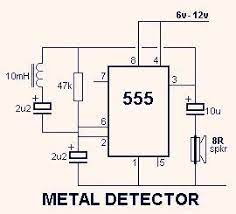 Hola, vamos con lo que pidieron, el detector de metales. Metal Detector With 555 Metal Detector Electronics Circuit Electronic Schematics