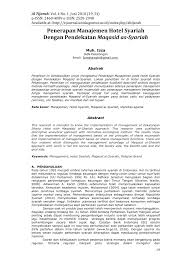 Yuk ikut lomba mewarnai di hotel santika banyuwangi times indonesia. Pdf Penerapan Manajemen Hotel Syariah Dengan Pendekatan Maqasid As Syariah