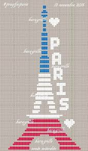 France Paris Tour Eiffel Grille Gratuite Point De Croix Points De Broderie Broderie Point De Croix