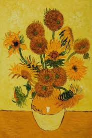 'vase with zinnias and other flowers' was created in 1886 by vincent van gogh in realism style. Vase With Fifteen Sunflowers By Van Gogh Hand Painted Reproduction At Overstockart Com Van Gogh Flowers Van Gogh Flower Paintings Van Gogh Sunflowers