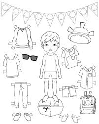 These dolls print in black and white. Color Me Printable Black And White Paper Dolls Hand Drawn Clothing Accessories Kids Fashion Party Favors Paper Dolls Paper Doll Printable Templates Paper Doll Template
