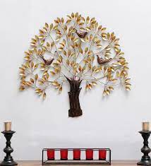 Large copper metal gingko metal wall sign, metal wall art, office wall art, metal wall decor,copper art,metal sculpture,home decor. Buy Wrought Iron Birds On Tree In Copper Wall Art By Malik Design Online Floral Metal Art Metal Wall Art Home Decor Pepperfry Product