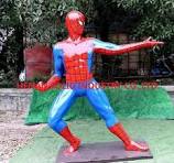 Life Size Resin Cartoon Movie Character Sculpture Fiberglass Spiderman  Statue Home Decoration Resin Spiderman Statue
