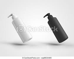 Download Mockup Of A Plastic White Black Jar With A Dispenser For Soap Antiseptic Bottle Isolated On Background Container Canstock