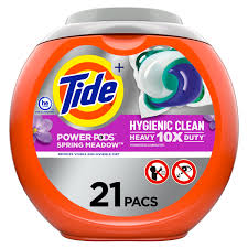For regular loads, use one pac; Tide Hygienic Clean Power Pods Spring Meadow 21 Ct Laundry Detergent Pacs Walmart Com Walmart Com