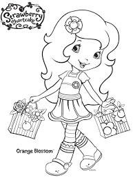 Strawberry Shortcake Orange Blossom Coloring Page In 2020 Strawberry Shortcake Coloring Pages Coloring Pages Christmas Coloring Pages