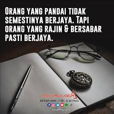 Yang disampaikan ustadz abu yahya badrusalam hafidzahullahu ta'ala. Rajin Dan Sabar Insyaallah Berjaya Bahagian Dakwah Jakim Facebook