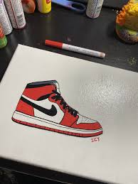 Air Jordan 1s Canvas Painting Canvas Art Painting Canvas Drawings Mini Canvas Art