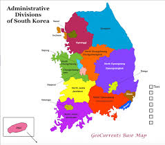 Andong is the province's capital, and p'ohang is its largest city. South Korea Provinces Map Archives Geocurrents