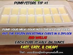 Pump Pour Into Ice Cube Trays Freeze Bag And Walla You Got Already Measured Milk By The Cube Breastfeeding Breastfeeding Tips Storing Breastmilk